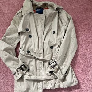 Tan American eagle trench/utility jacket